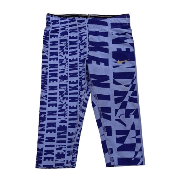 Nike NWT Blue Capri Cropped Leggings Pants Shorts Spring Summer Girls Size 6 - Picture 1 of 5